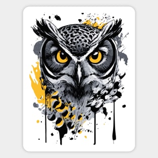 Owl Design - Cute Owl Illustration - Owl Art Magnet
